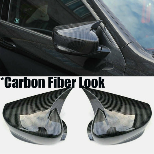 Horn Style Pair Carbon Fiber Rear View Mirror Cover for Honda Accord 8th 08-17 n