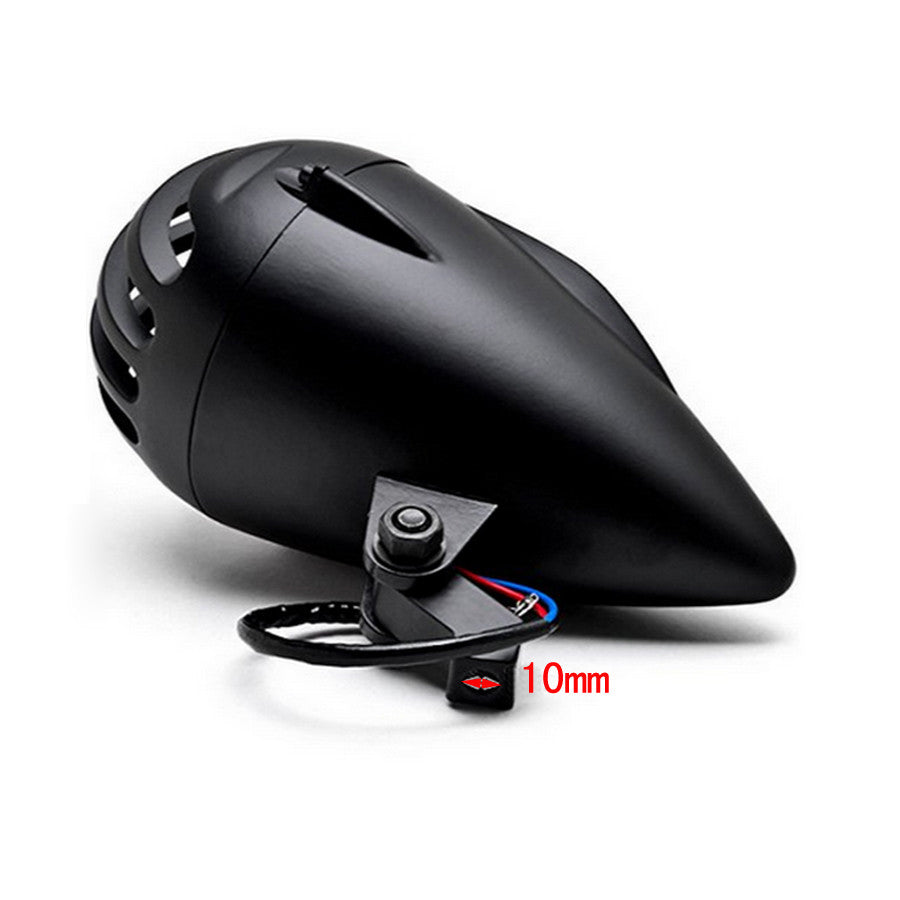Black Plastic H4 Halogen Bullet Grill cover Headlight for Harley Chopper Custom Q