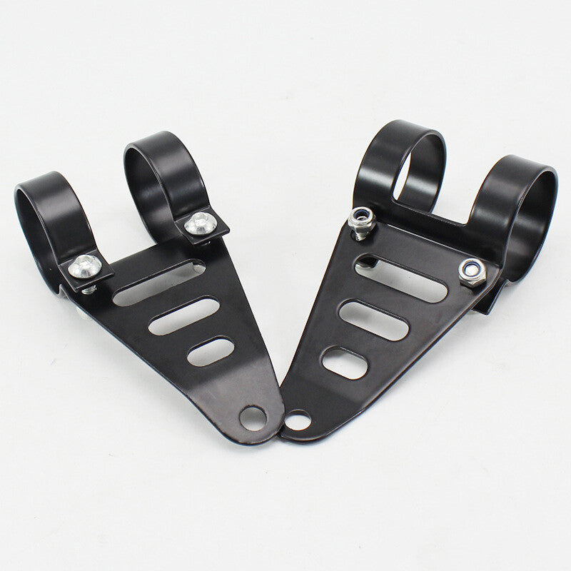 2X Motorcycle Adjustable Mount Bracket Fork Ear Headlamp Holder Front Clamp US v