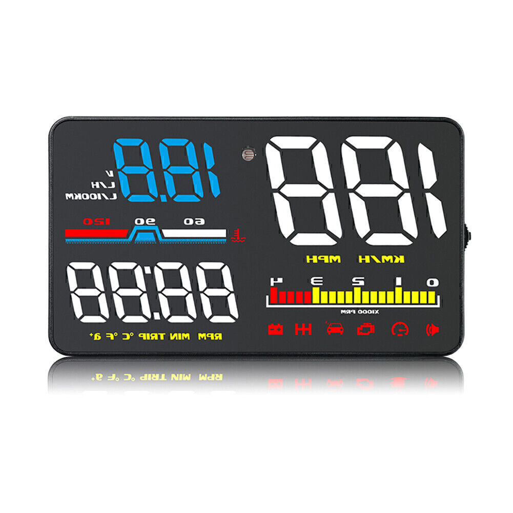 HUD D5000 OBD2 Head Up Display Digitaler Tachometer Projektor ¨¹berdrehzahl Alarm