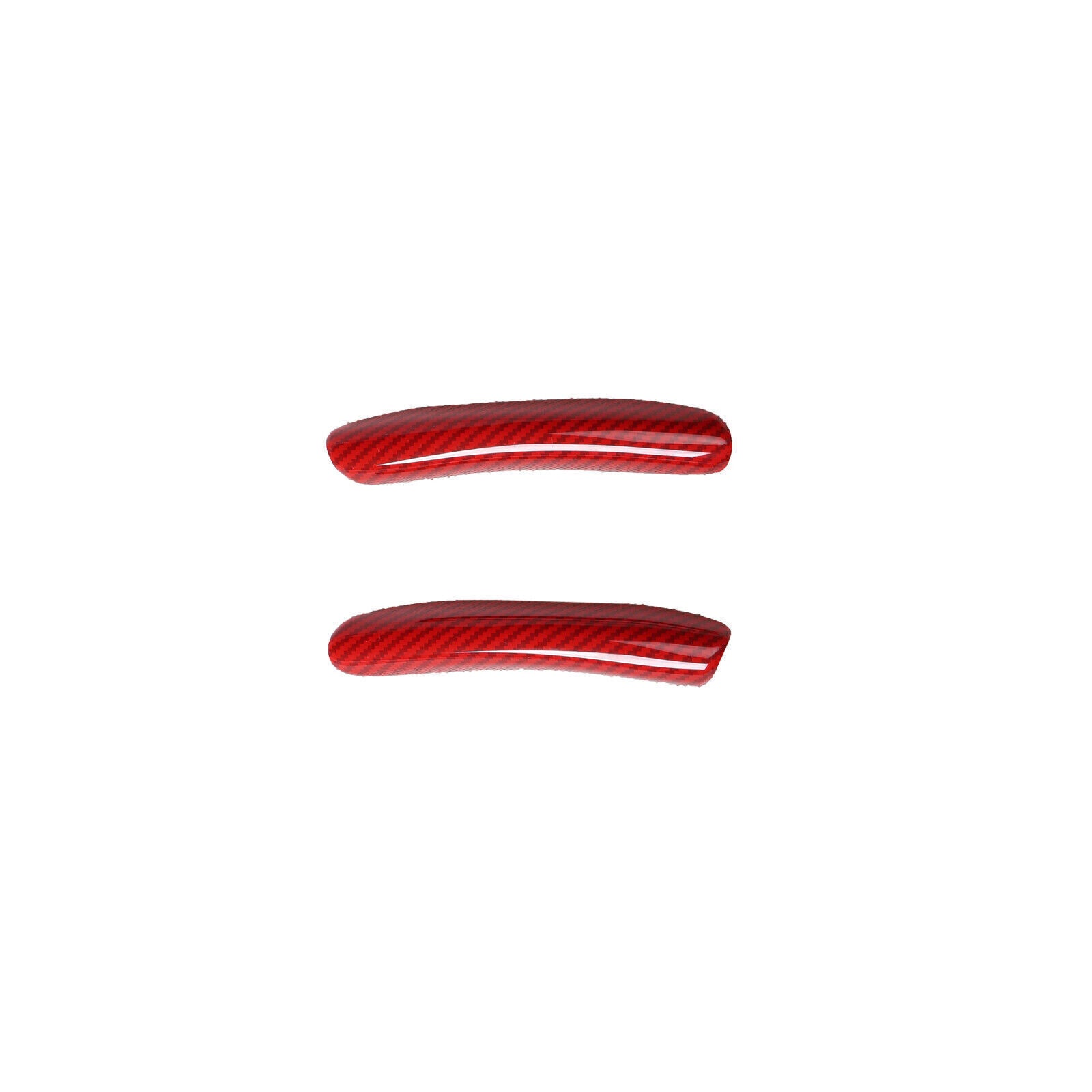 for Audi TT 2008-14 Red Carbon Fiber Inner Door Handle Lock Strip Decor Trim 2P