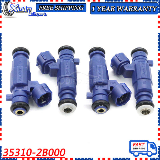 Package of 4 fuel injectors 35310-2B000 for Hyundai i20, i30, for Kia Cee'D 1.4L (2007-2018) v