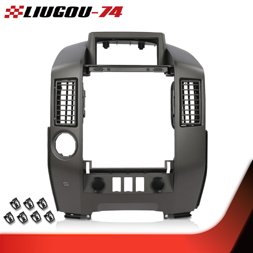 Fits 2004 - 06 for Titan Armada Center Dash Radio AC Bezel with Speakers Gray - v