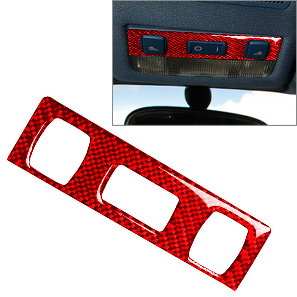 Hardtop Reading Light Panel Cover Trim Carbon Fiber Red for Audi TT 8N 2001-2006