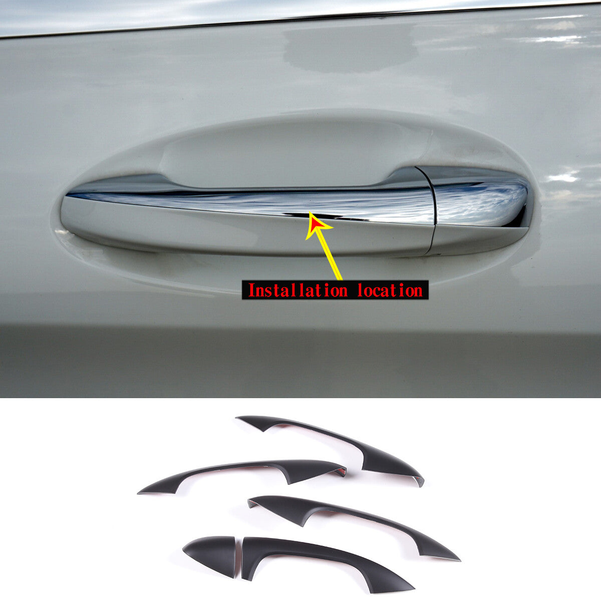 External handle cover for E-Class W213 2016 - 2019, ABS, matte black. n