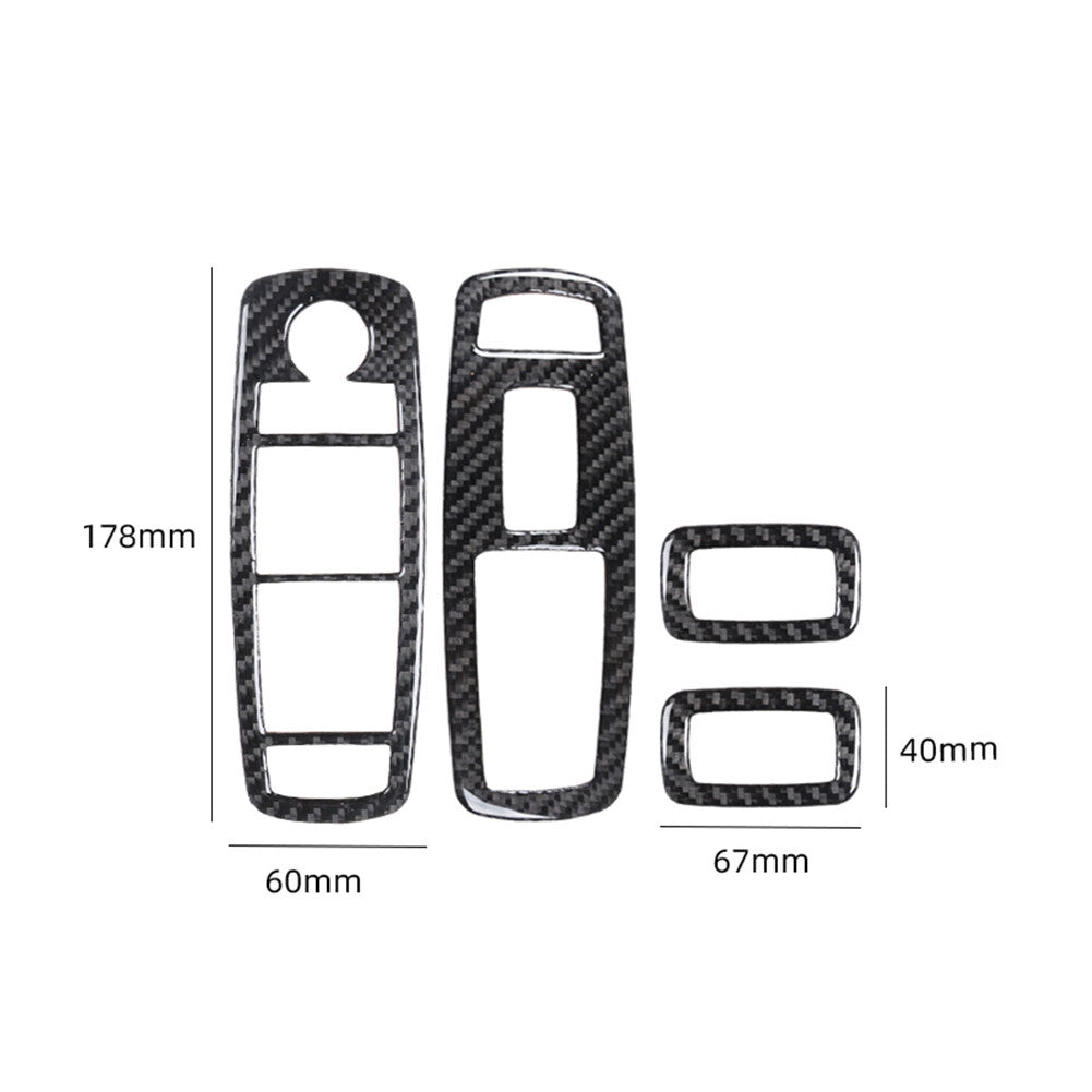 4Pcs Carbon Fiber Interior Window Cover Trim Fit for Chrysler 300 2015-22