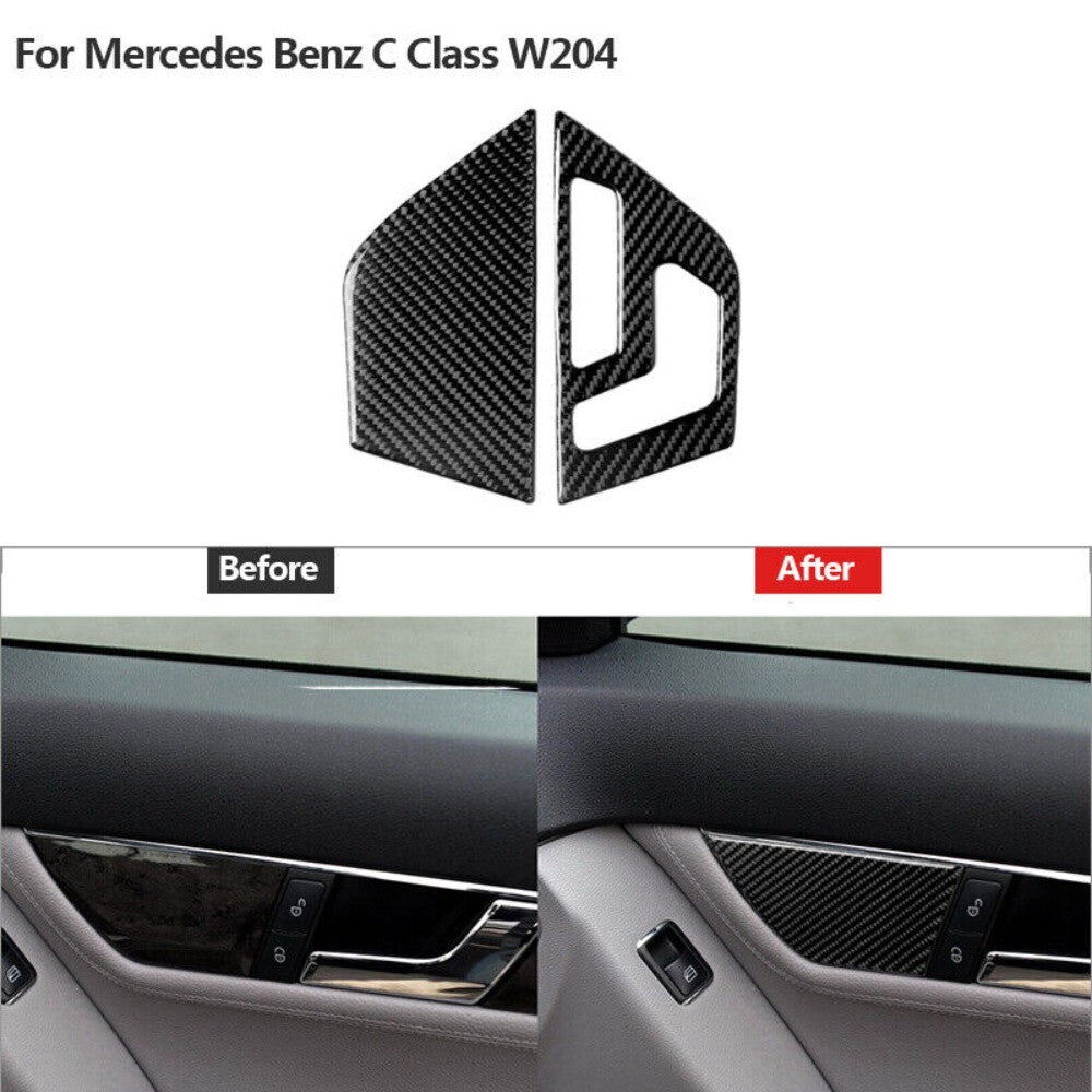 Carbon Fiber for Seat Adjust Button Panel Cover Trim For W204 07-2010. n