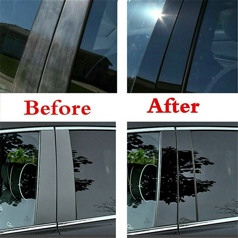 for Toyota for Sienna 10-20 Gloss Black Pillar Posts Side Door Window Trim Cover 6X