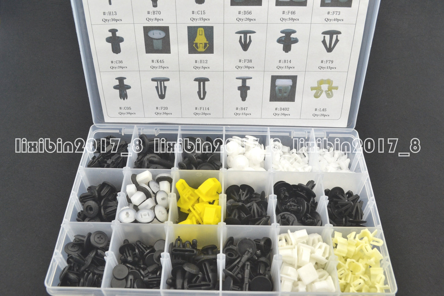 418 Pcs Car Clip Trim Panel Bumper Fender Fastener Retainer Assortment for Honda