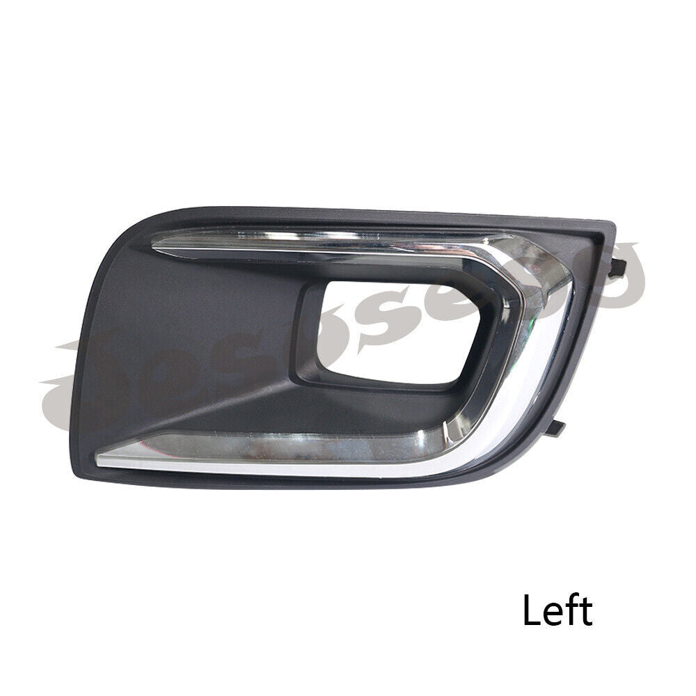 2x Front Left+Right Bumper Foglight Bezel Cover Chrome for Toyota Sequoia 18-21