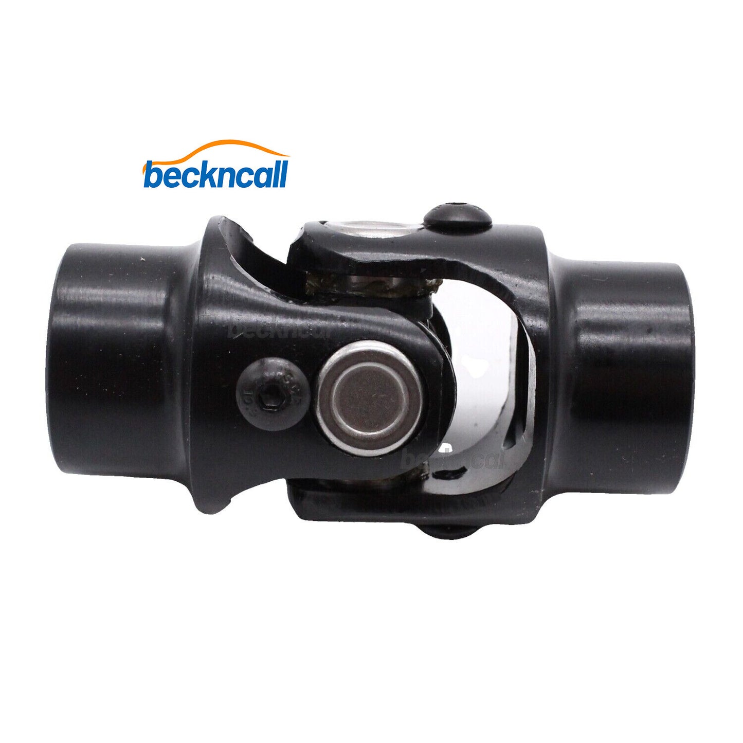 3/4 x 3/4 Double Round Single Steering Shaft U Joint Coupler Black Steel GM