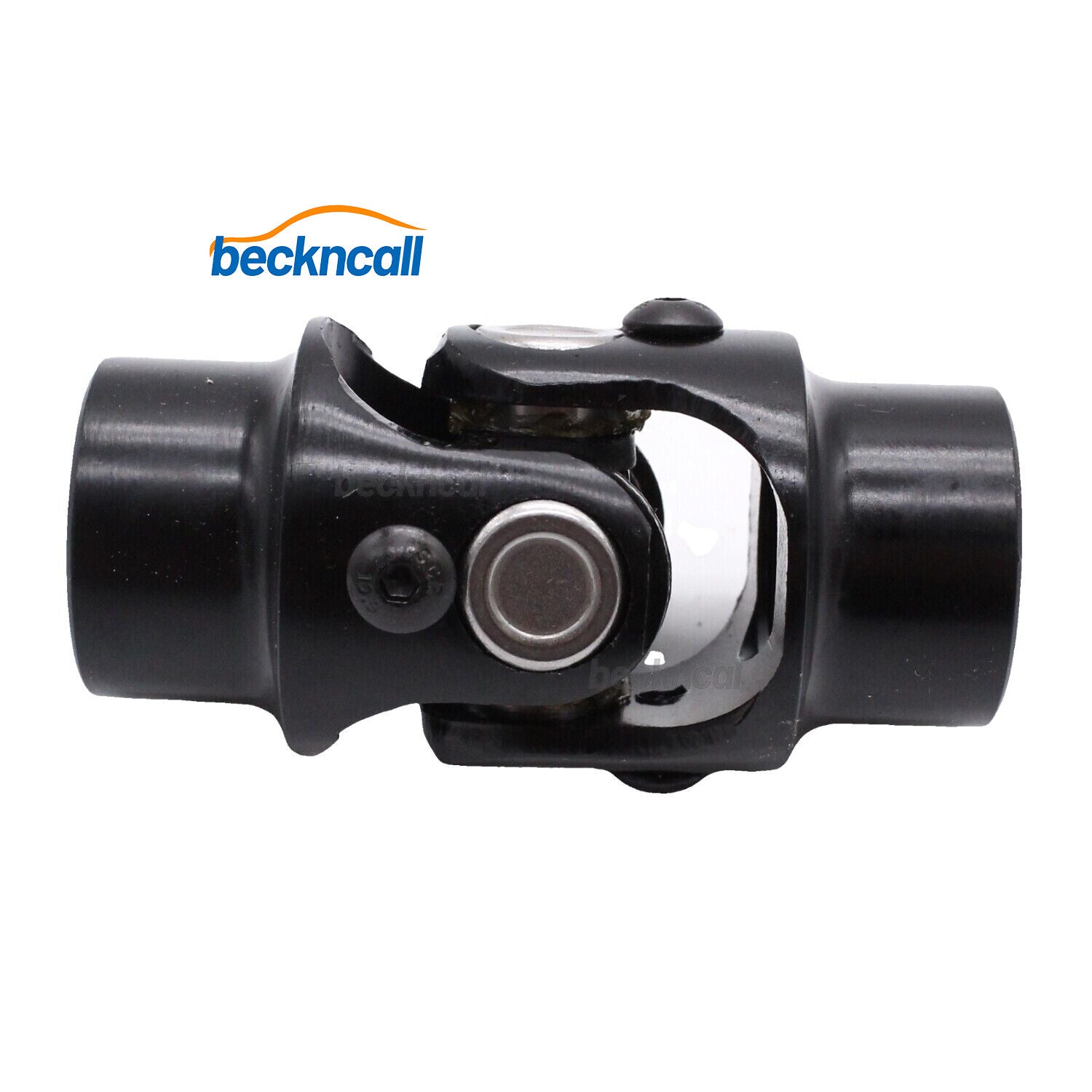 3/4 x 3/4 Double Round Single Steering Shaft U Joint Coupler Black Steel GM