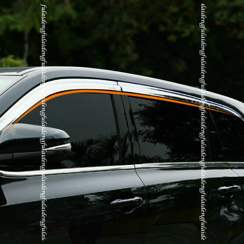 Chrome Window Visor Vent Sun Rain Wind Guards for Toyota highlander 2014-2019