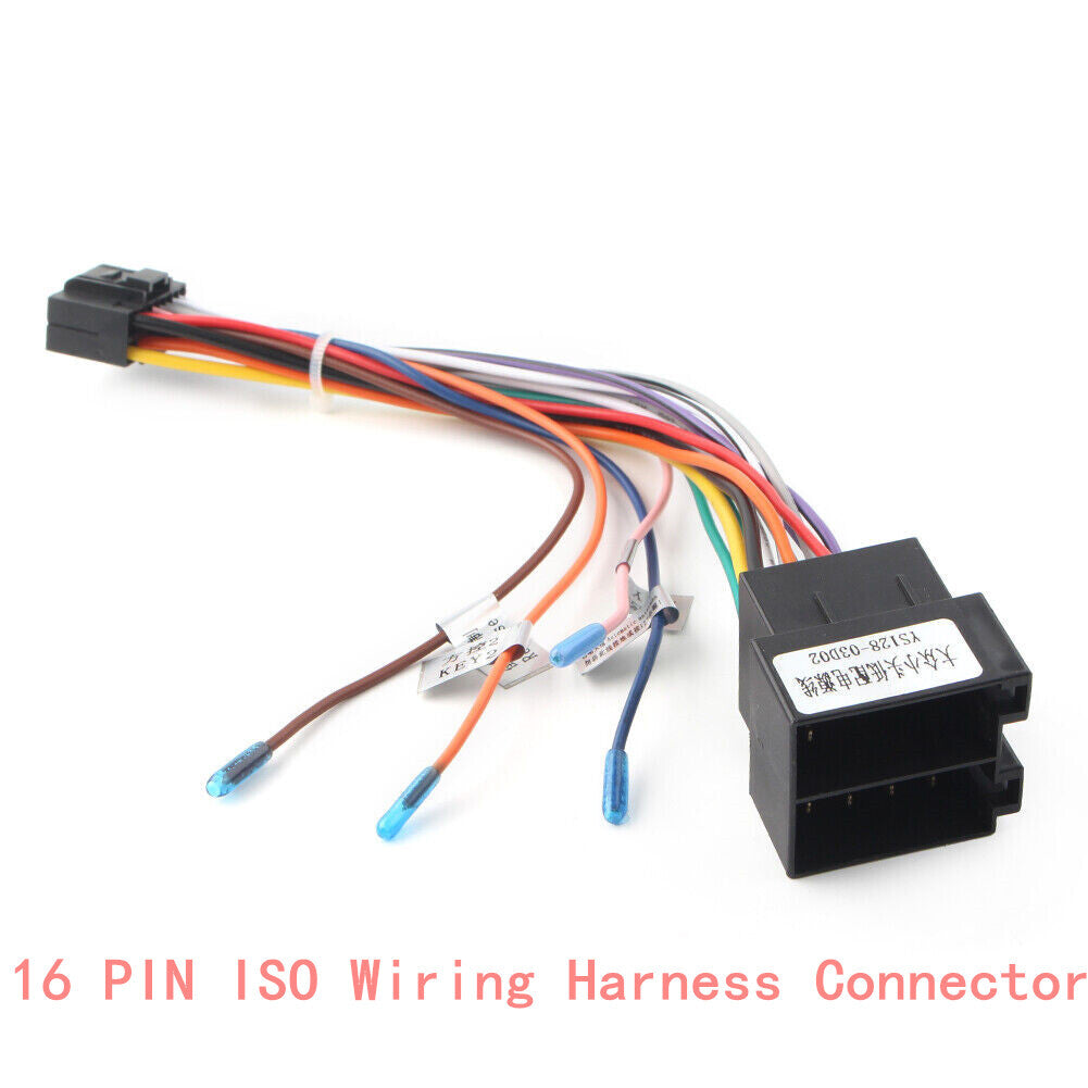 16-pin ISO wiring harness automotive stereo power cable connector adapter for Android - n
