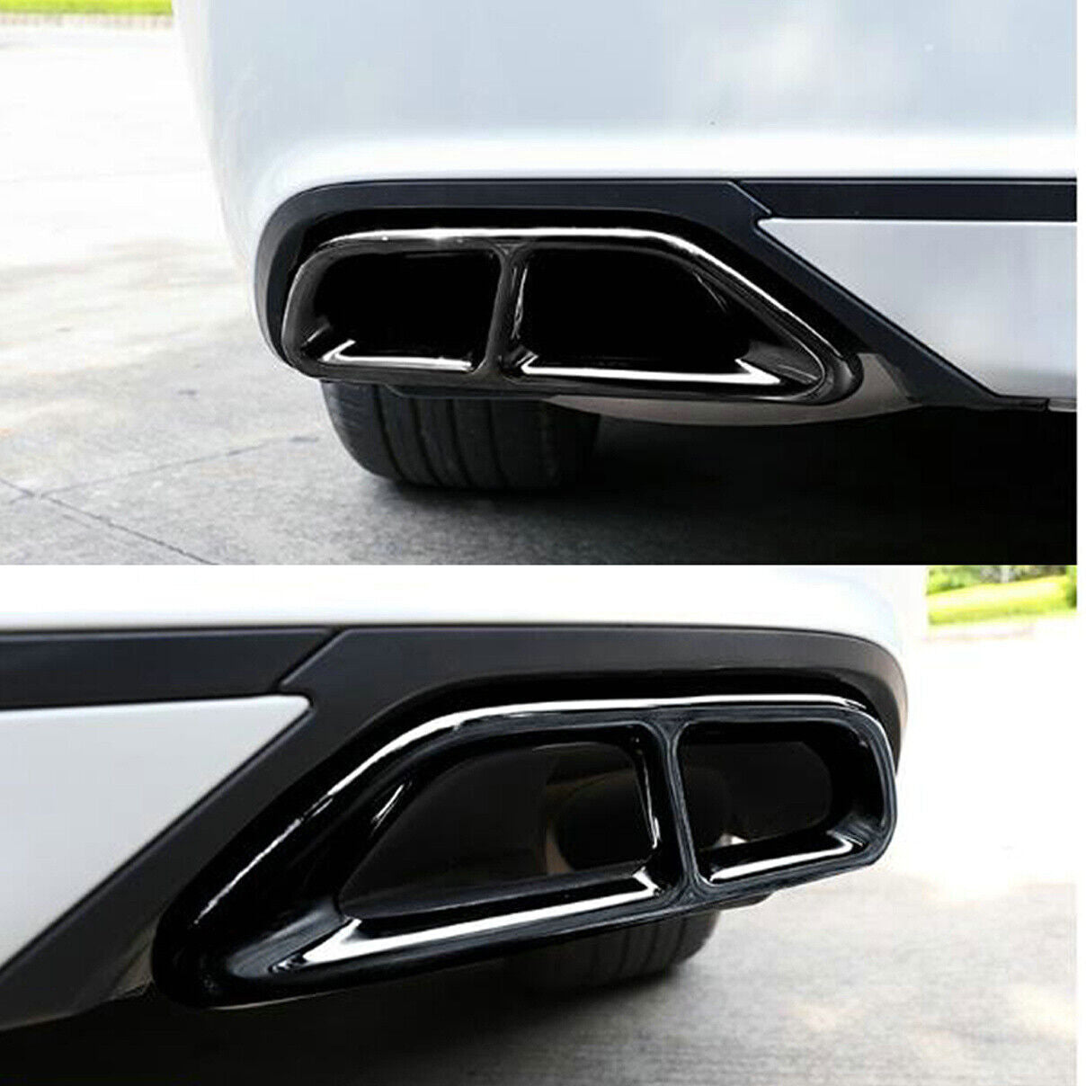 2-Pack European Striped Decal Stickers for Car Exterior and Interior Grille and Fender Decorations