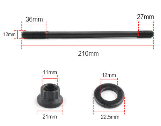 Cylinder head stud kit for Honda Prelude 2.2L H22 H22A4 H23A H23A1 VTEC 208-4304