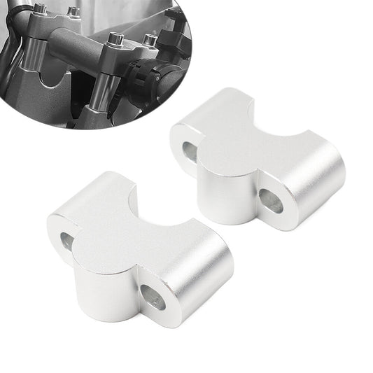 Handlebar Riser Lift Kit Clamps 7/8 Bar 25mm Height Silver for Honda for Kawasaki