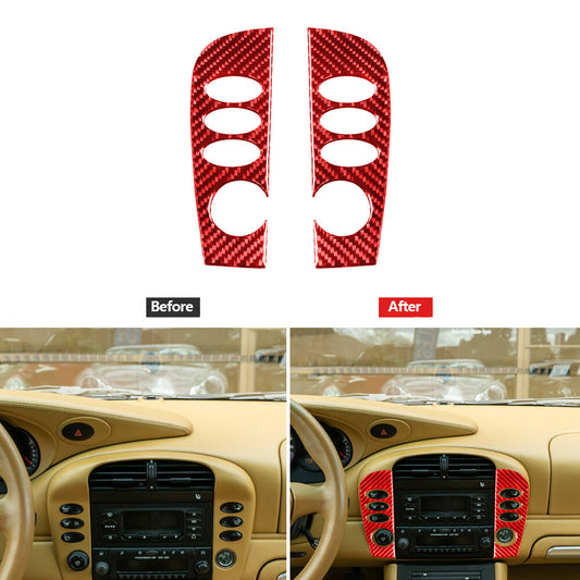 2Pcs Red Rear Door Handle Frame Trim Cover Carbon Fiber for Jaguar XF 2009-2011 v