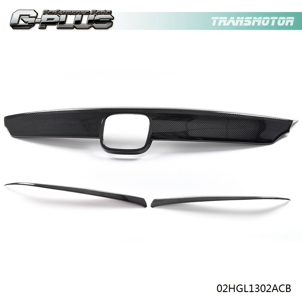 Fits 18-20 for Honda ACCORD carbon fiber front grille headlight mold trim - v