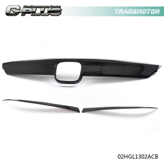 Fits 18-20 for Honda ACCORD carbon fiber front grille headlight mold trim - v