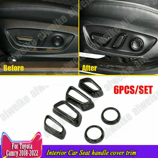 for Toyota for Camry 2018-2022 Carbon Fiber Inner for Seat Adjustment Button Cover Trim