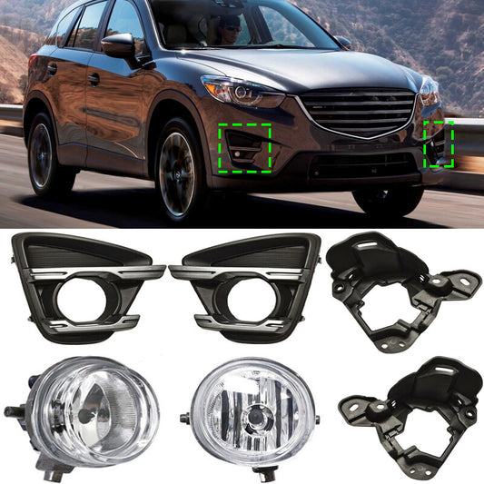 6PCS for Mazda CX-5 2013 2014-2016 Fog Lamp+Fog lamp Cover +Fog Light Bracket