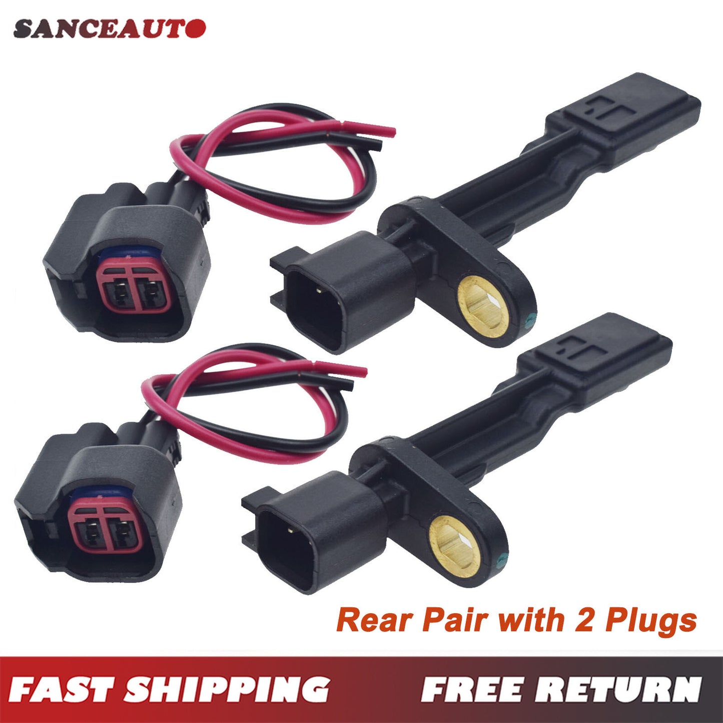 4-piece wheel speed sensor with plug for rear LH right-hand drive, suitable for Jeep for Wrangler , JK Liberty, for Dodge n
