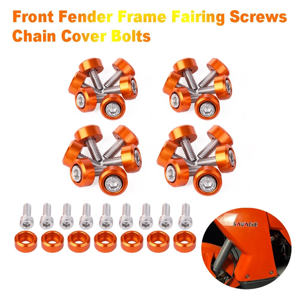 For 990 Adventure 2007-2012 Front Fender Frame Fairing Screws Chain Cover Bolts Q
