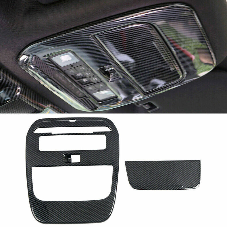 For 2x Carbon ABSCar Front Reading Light Lamp Cover Trim 2022-2023 n
