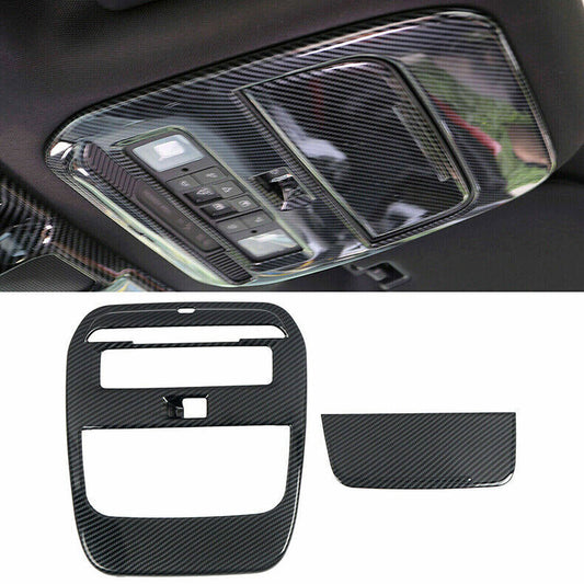 For 2x Carbon ABSCar Front Reading Light Lamp Cover Trim 2022-2023 n
