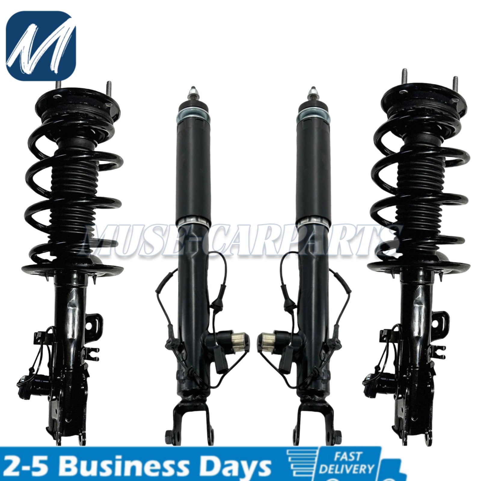 A pair of LH+RH rear shock absorber struts from Assys Electric are suitable for the for Lincoln MKC 2015-19 EJ7Z18125K