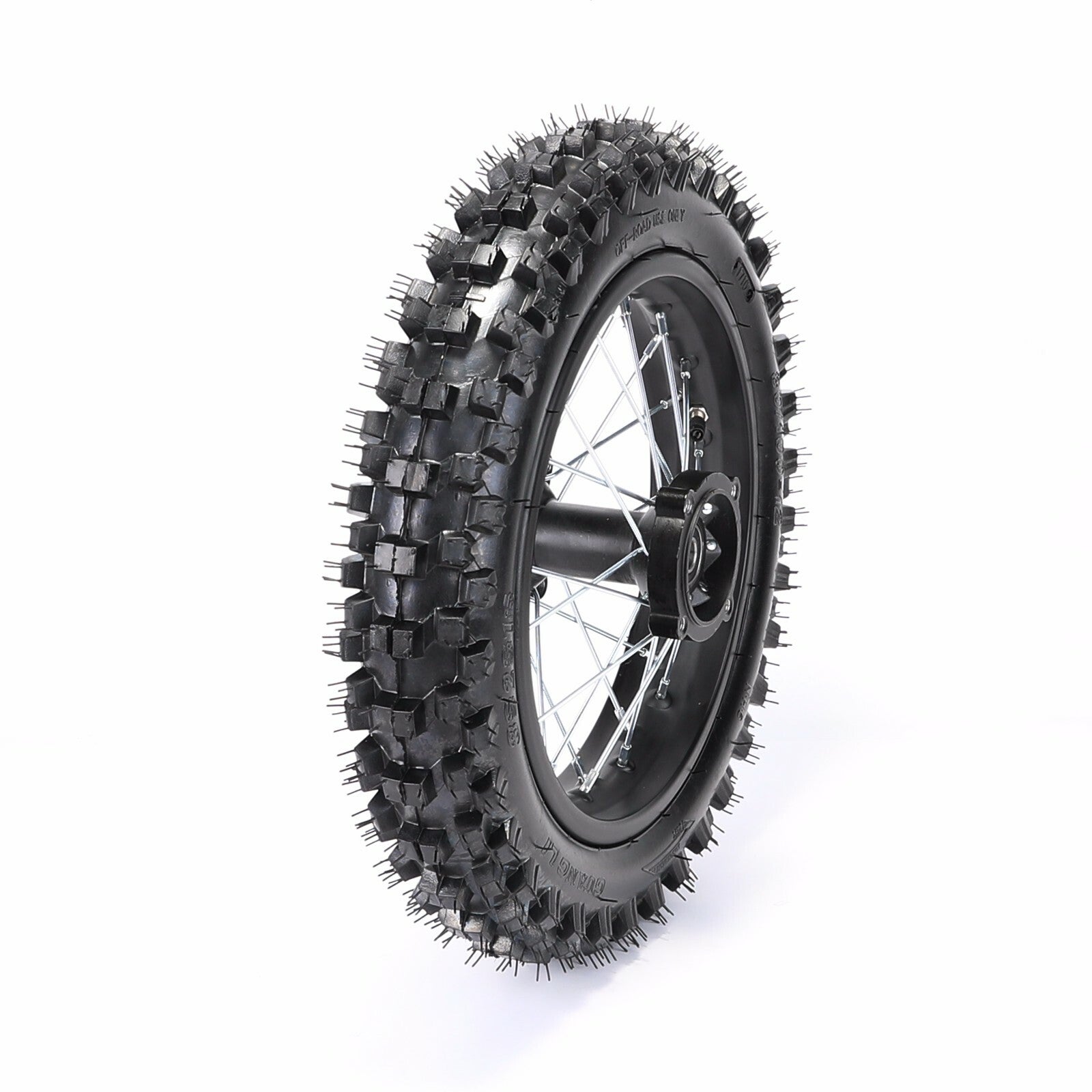 15mm 12-inch rear wheel kit with 80/100-12 rims for Apollo SSR 110cc/125cc Pit bikes.