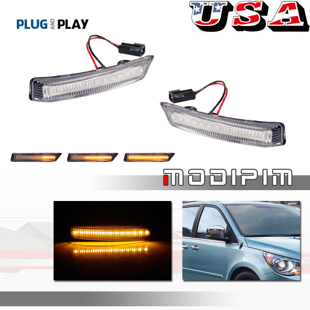 Suitable for 8-16 for Chrysler Town&Country Dynamic amber LED side mirror marker light 2x- v
