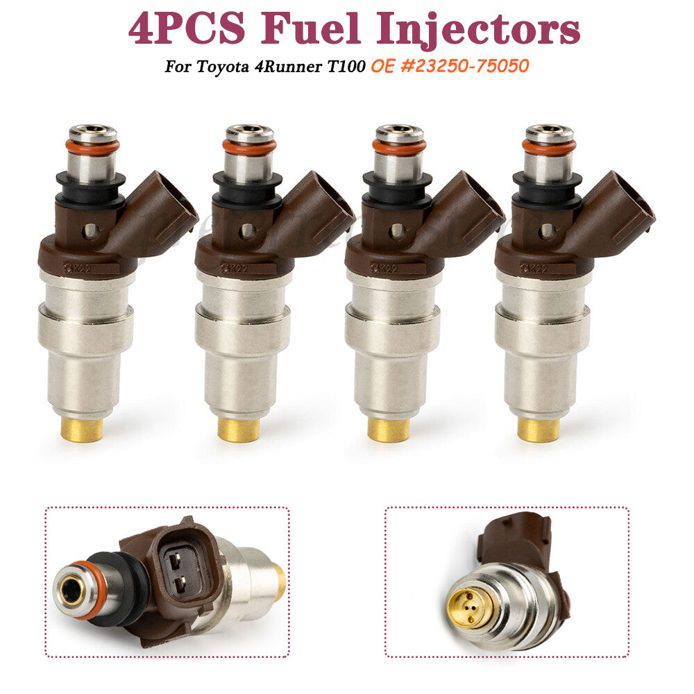 4PCS New Fuel Injectors 23250-75050 for Toyota Tacoma T100 4Runner 2.7L-L4 95-00