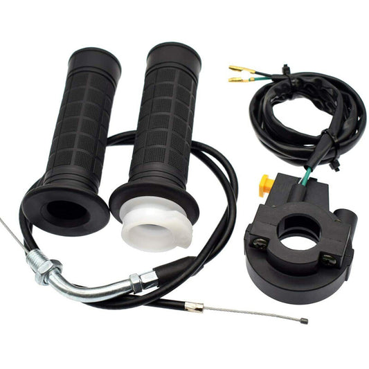 1 Pair Dirt Bike Twist Throttle Accelerator Handle Grips 34 Cable Assembly Set v