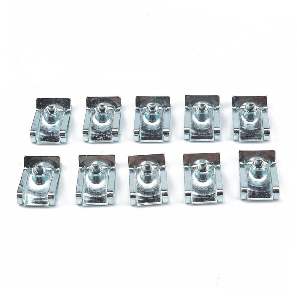 100pcs U-Nut Spring Nuts M5 M6 Clips Fairing Panel Speed Chimney Stainless Steel n