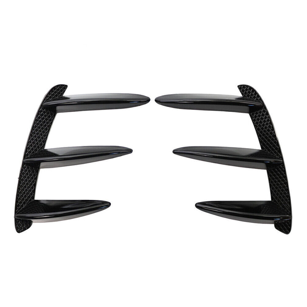 for Benz W176 A200 A250 A45 Gloss Black Rear Bumper Splitter Canard Air Vent Q
