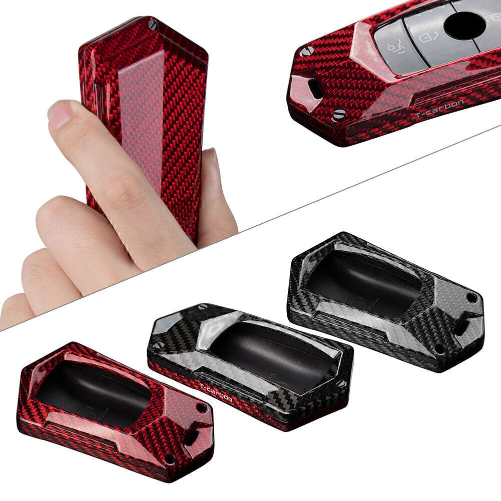 Carbon Fiber Key Fob Case Cover Key Shell for Mercedes-Benz E S Class W213 E200