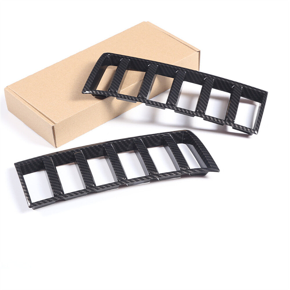 For Toyot@ Tundr@ 2022+ Front Headlight Grille Air Intake Cover ABS Carbon Fiber