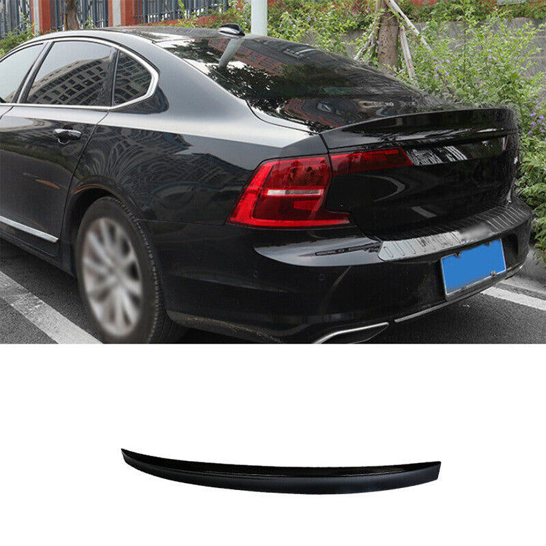 for Volvo S90 2017-2021 Gloss Black sport Rear Trunk Spoiler Lip Tail Wing Bar