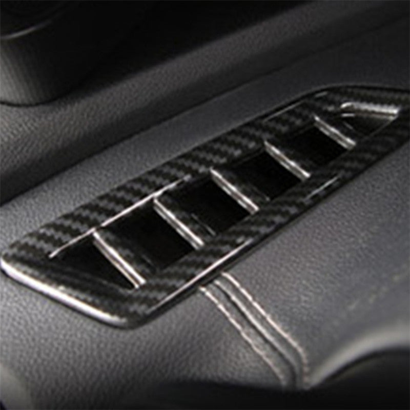 Carbon Fiber Front bumper Fog Light Cover Trim For Highlander 2020-2022 v