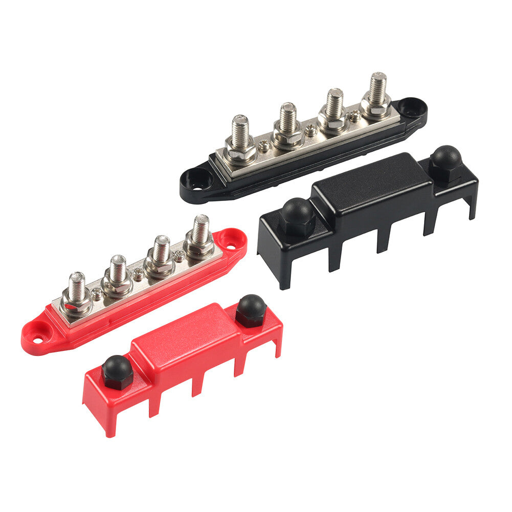 4 Post Busbar Terminal Power Distribution Block With Cover fits For RV Yacht