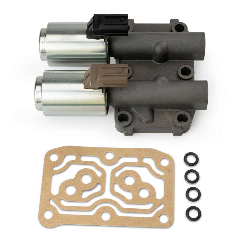 Dual linear solenoid valves for Honda Accord, CR-V, for Acura RSX, and TSX transmissions. v