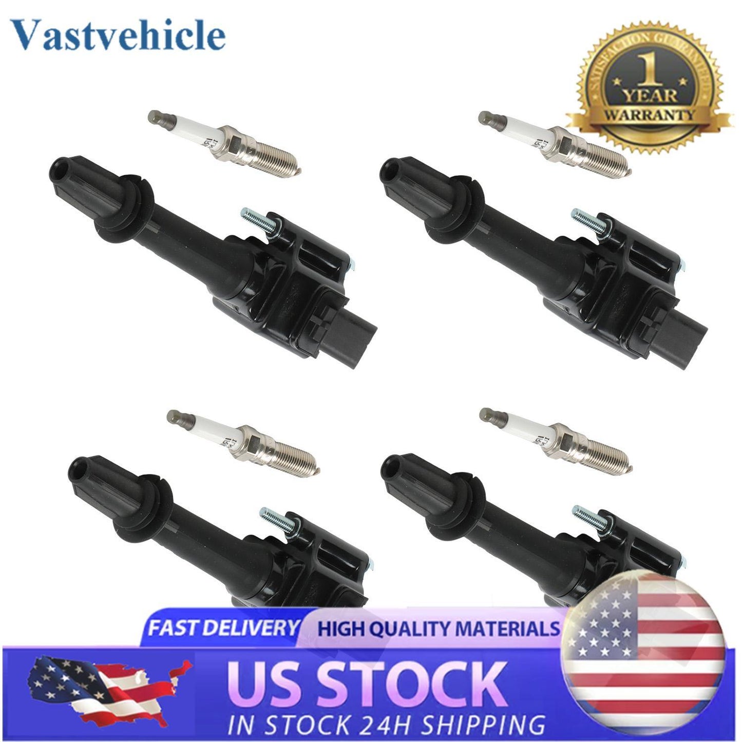 4X Ignition Coils  Iridium Spark Plugs for Chevy for Cruze Malibu 1.4L 1.5L UF802