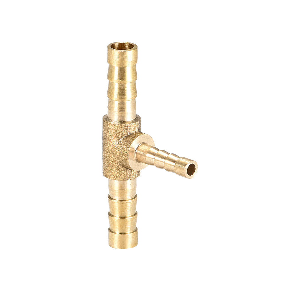 Fitting Fuel Connector Tee 3-Way Hose Barb Brass 1/4 X 1/8 X 1/4 6mm 4mm 6mm Q