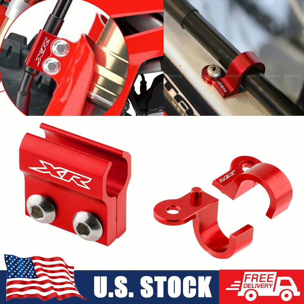 XR LOGO Front Rear Brake Hose Guide Clamp for HONDA XR400R 1996-2004 XR250R Q
