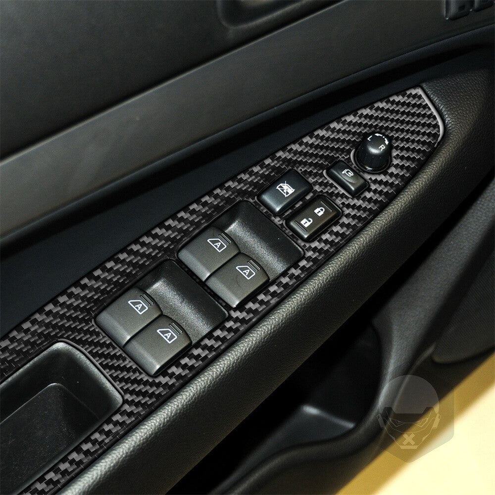 Carbon Fiber Window Lift Switch Button Trim Fit for Infiniti G37 Sedan 2007-2013