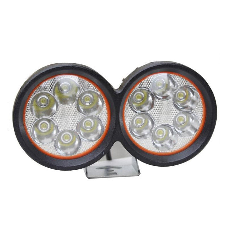 Motorcycle and bicycle LED front dual spotlight headlights, waterproof fog lights. n
