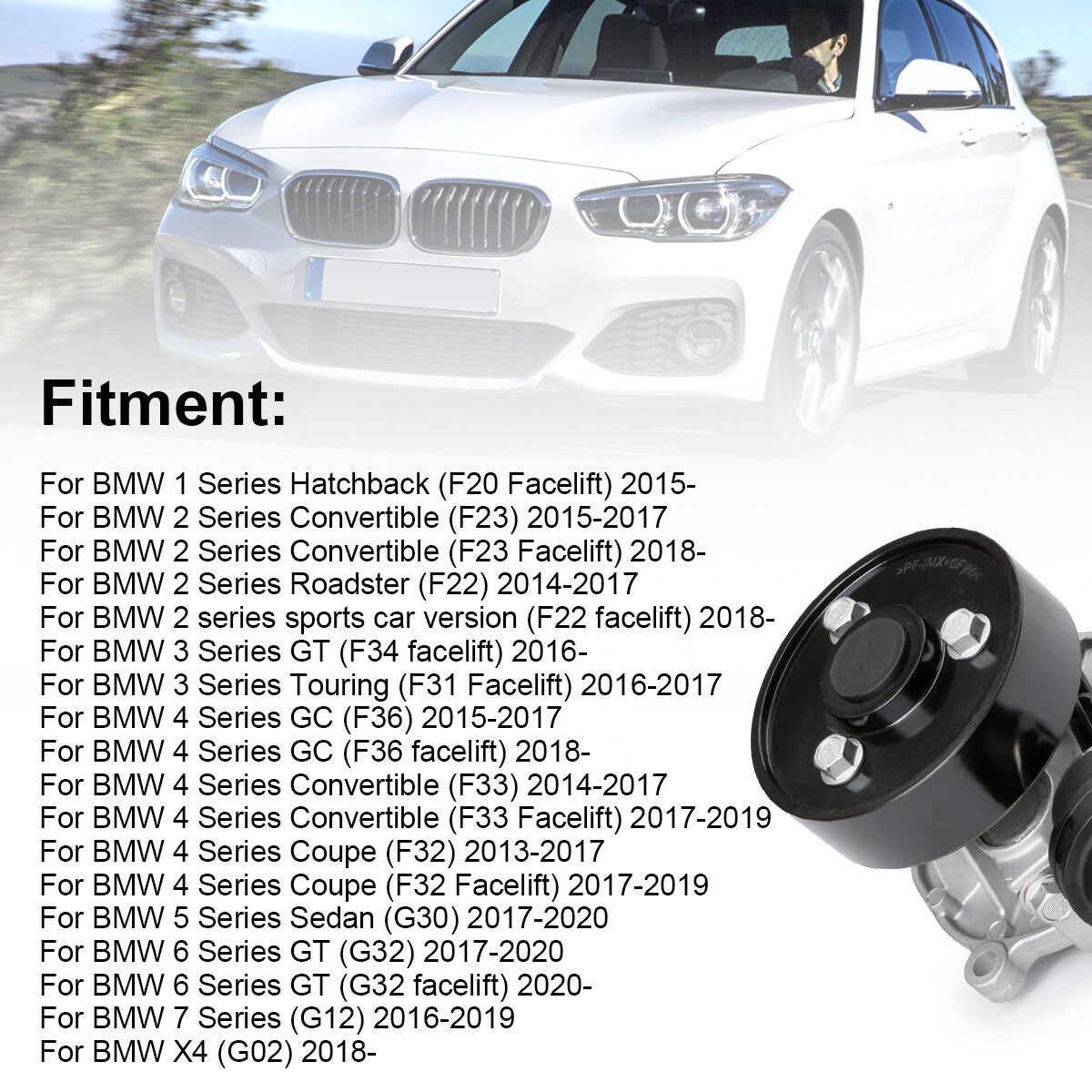 11517644809 Coolant Water Pump Assembly Fits for BMW F32 F33 220i 420i 430i 530i X3