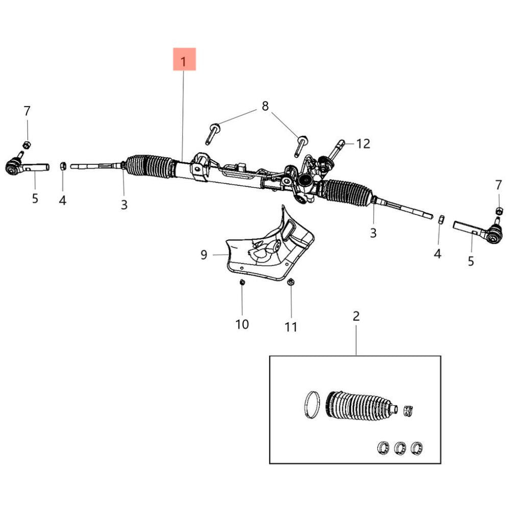 5154517AC Power Steering Rack and Pinion for Jeep Compass Patriot 2007-2017 Q